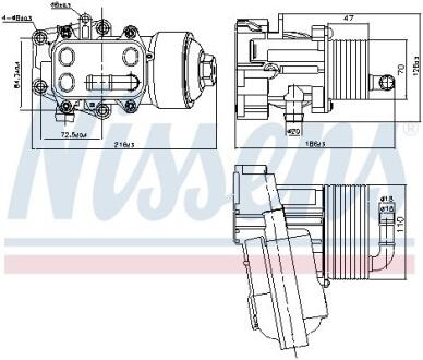 Радіатор охолодження оливи NISSENS 91315