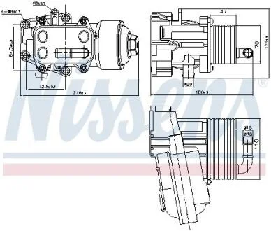 Радіатор охолодження оливи NISSENS 91315