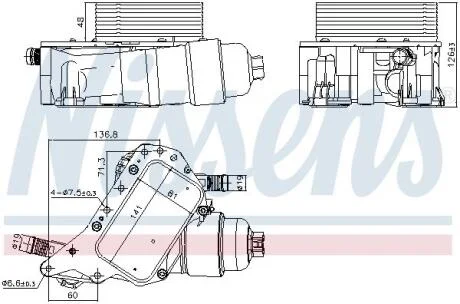 Охолоджувач оливи, моторна олива NISSENS 91339