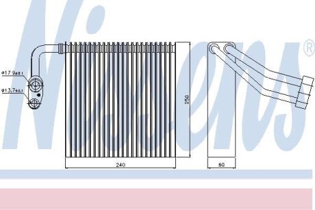 Випарник кондицiонера NISSENS 92195