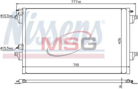 Радіатор кондиціонера NISSENS 940153