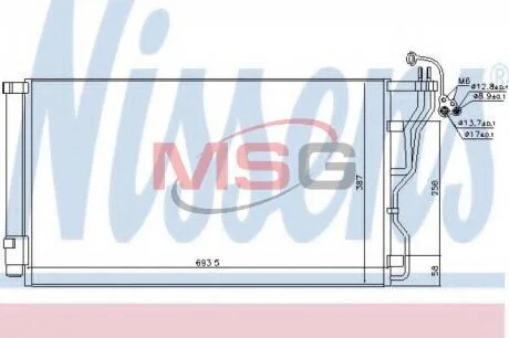 Радiатор кондицiонера NISSENS 940244