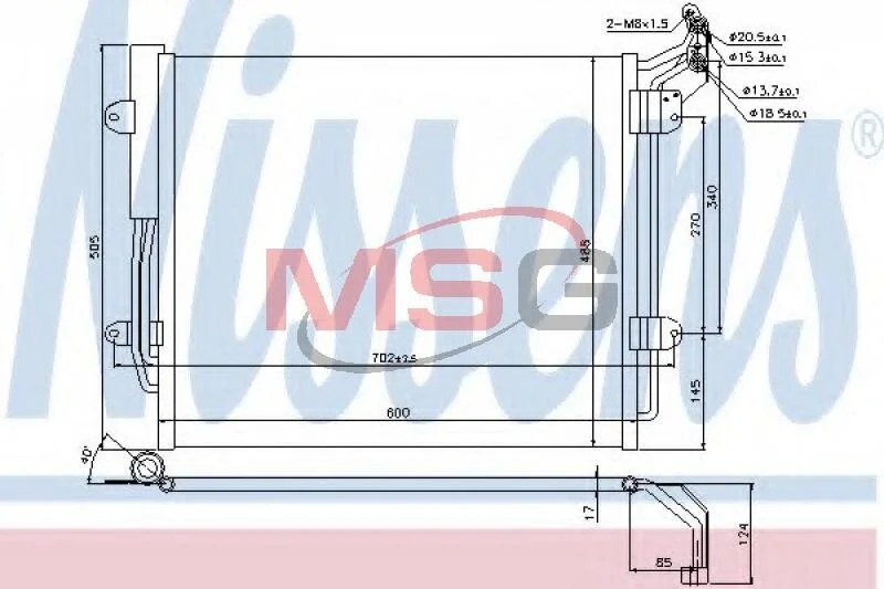 Радіатор кондиціонера First Fit NISSENS 940256 (фото 1)
