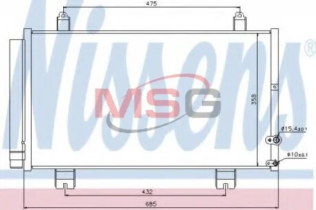 Радіатор кондиціонера NISSENS 940261