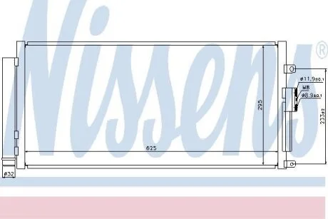 Радiатор кондицiонера NISSENS 940291