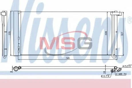 Радіатор кондиціонера NISSENS 940358