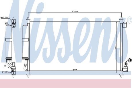 Радiатор кондицiонера NISSENS 940382