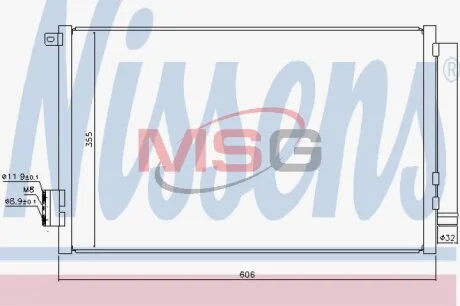 Радіатор кондиціонера NISSENS 940396
