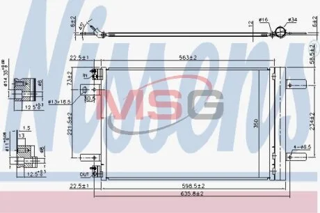 Конденсатор кондиціонера PEUGEOT 3008/ CITROEN BERLINGO (2019) NISSENS 940458