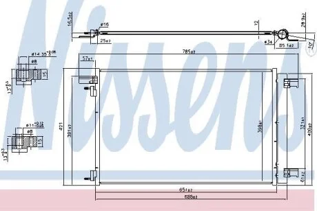 Радiатор кондицiонера NISSENS 940479