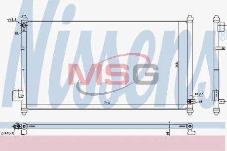 Радіатор кондиціонера NISSENS 940502