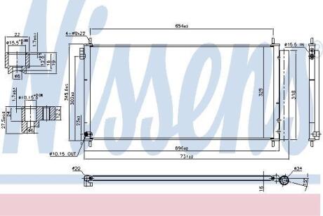 Радiатор кондицiонера NISSENS 940534