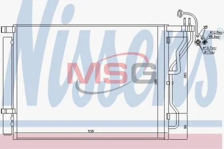 Радіатор кондиціонера NISSENS 940563