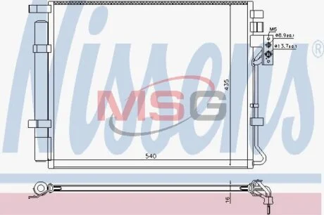 Радіатор кондиціонера NISSENS 940594