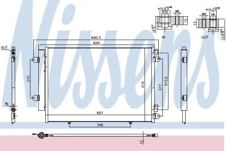 Конденсер кондиціонера NISSENS 940691