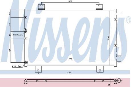 TOYOTA Радіатор кондиціонера (конденсатор) з осушувачем HIGHLANDER / KLUGER 3.5 07- NISSENS 940697