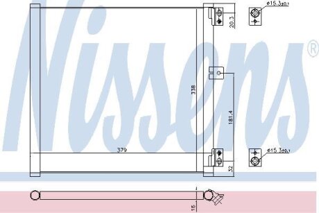 PORSCHE Радіатор кондиціонера (конденсатор) 911 13-, 918 Spyder 4.6 Plug-in Hybrid 13- NISSENS 940704