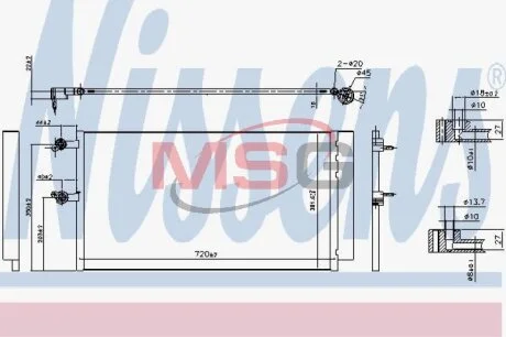 Радіатор кондиціонера NISSENS 940743