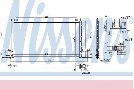 Радіатор кондиціонера NISSENS 940803