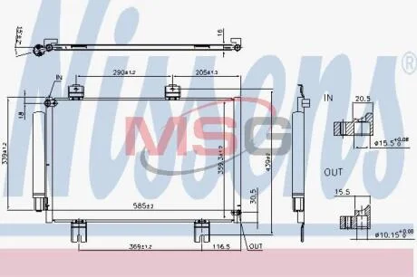 Радiатор кондицiонера NISSENS 940810