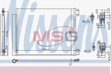 Конденсатор, система кондиціонування повітря NISSENS 941060
