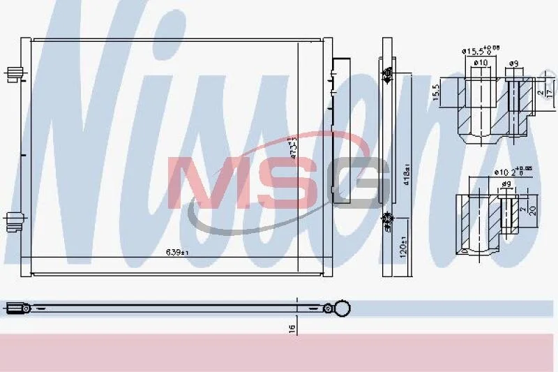 Радіатор кондиціонера First Fit NISSENS 941066 (фото 1)