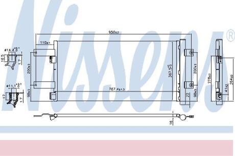Радіатор кондиціонера NISSENS 941073