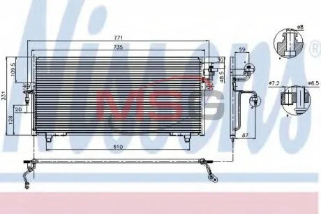 Конденсер кондиціонера NISSENS 94299