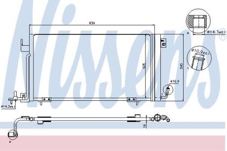 Радiатор кондицiонера NISSENS 94321