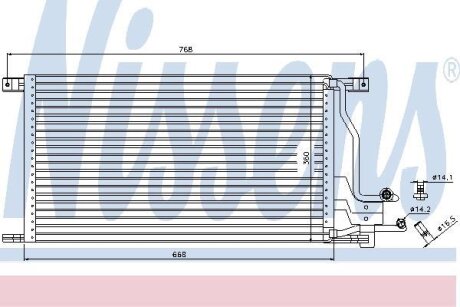 Радiатор кондицiонера NISSENS 94483