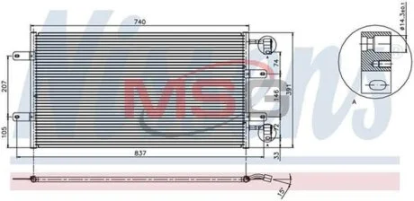 Конденсер кондиціонера NISSENS 94678