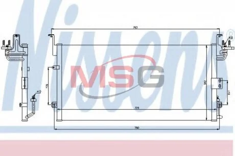 Конденсер кондиціонера NISSENS 94775