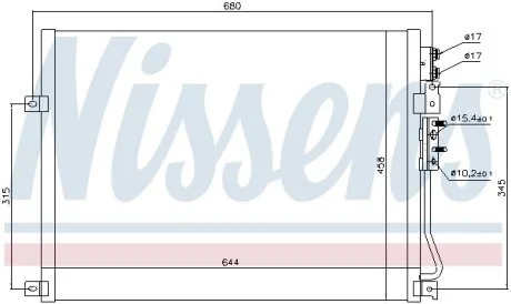 Радіатор кондиціонера NISSENS 94931