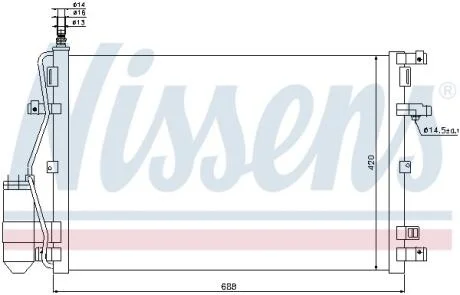 Радіатор кондиціонера First Fit NISSENS 94937