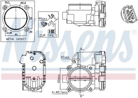 Корпус дросельної заслінки First Fit NISSENS 955010