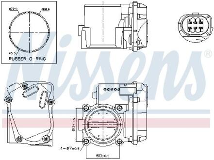 Корпус дросельної заслінки First Fit NISSENS 955058