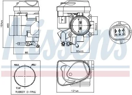 Дросельний вузол SKODA OCTAVIA 04- NISSENS 955061