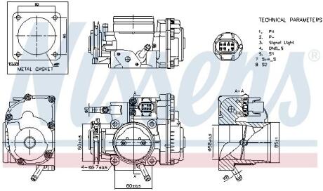 Корпус дросельного вузла NISSENS 955063