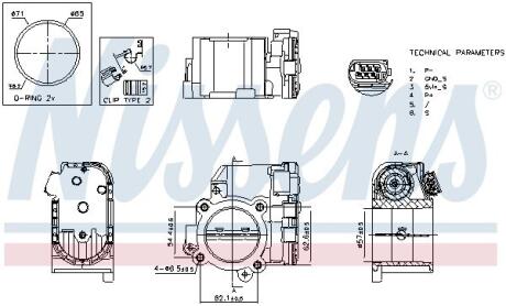 DB Дросельна заслонка C204 NISSENS 955192