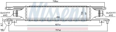 OPEL Інтеркулер Corsa D 1.3CDTI 06- NISSENS 96589