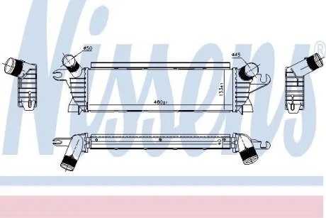 RENAULT Інтеркулер Kangoo 1.9dCi 4x4 01- NISSENS 96648
