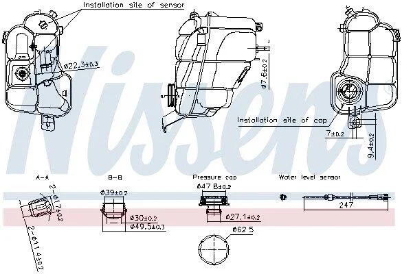 Розширювальний бачок, охолоджувальна рідина NISSENS 996294 (фото 1)