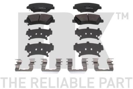 Гальмівні колодки диск.передні Hyundai i30, Kia Ceed,Rio III,Sorento II 1.1CRDi-2.4i 09- NK 223443