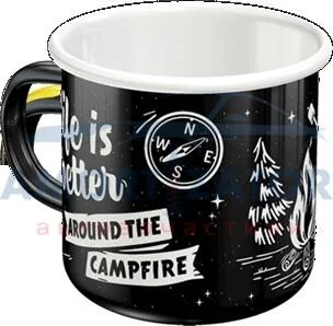Емальована чашка Life Is Better Around The Campfire NOSTALGIC-ART 43221 (фото 1)