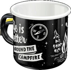 Емальована чашка Life Is Better Around The Campfire NOSTALGIC-ART 43221