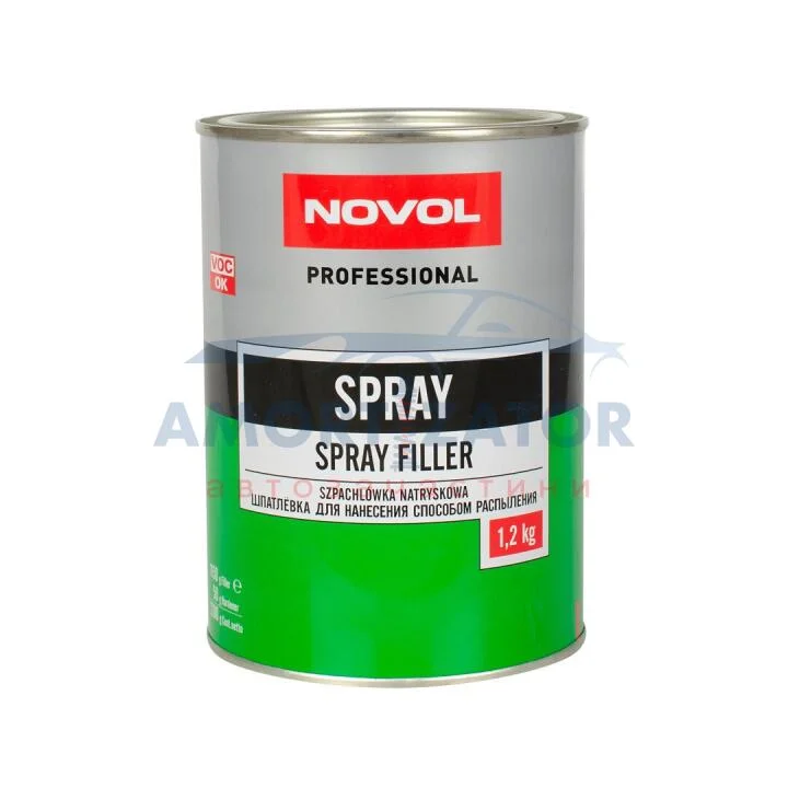 Шпатлівка розпилююча SPRAY 1,2кг x6 NOVOL 1201 (фото 1)