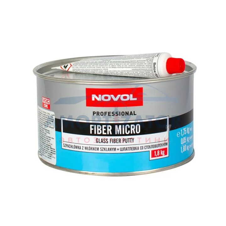 Шпатлівка FIBER MICRO 1,80кг x6 NOVOL 1235 (фото 1)