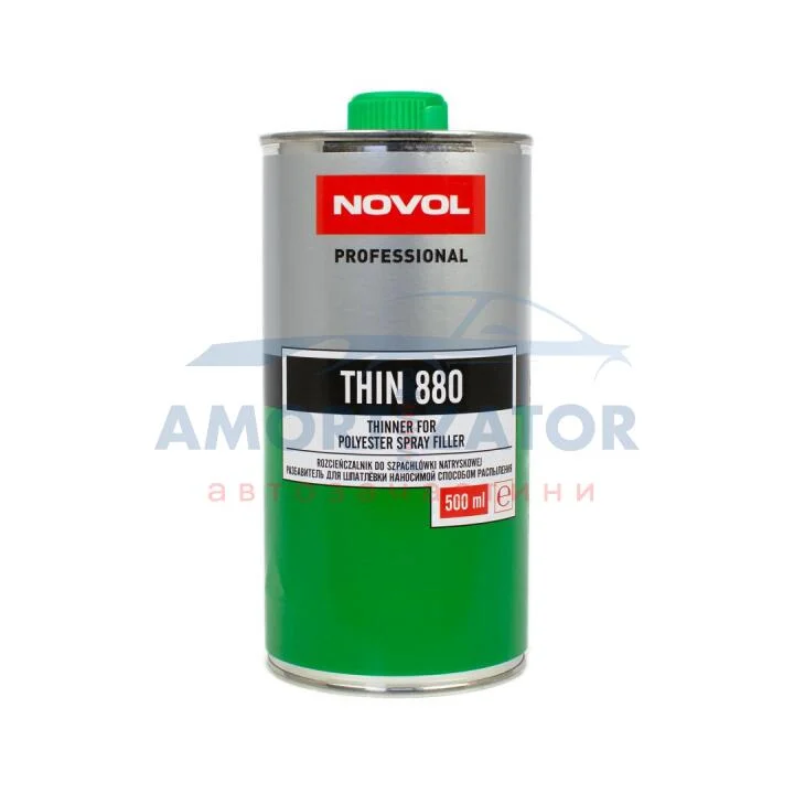 THIN 880 Розчинник для рідкої шпатлівки SPRAY 0,50л x20 NOVOL 32201 (фото 1)