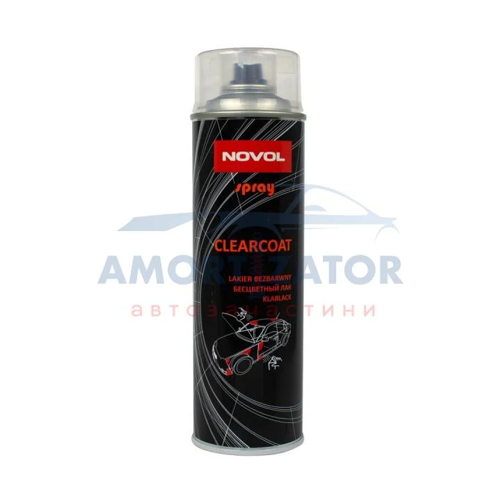 SPRAY CLEARCOAT (безбарвний лак) 500 ML 0,50л x6 NOVOL 34002 (фото 1)