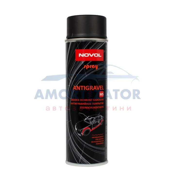 SPRAY ANTIGRAVEL MS BLACK 0,50л x6 NOVOL 34202 (фото 1)